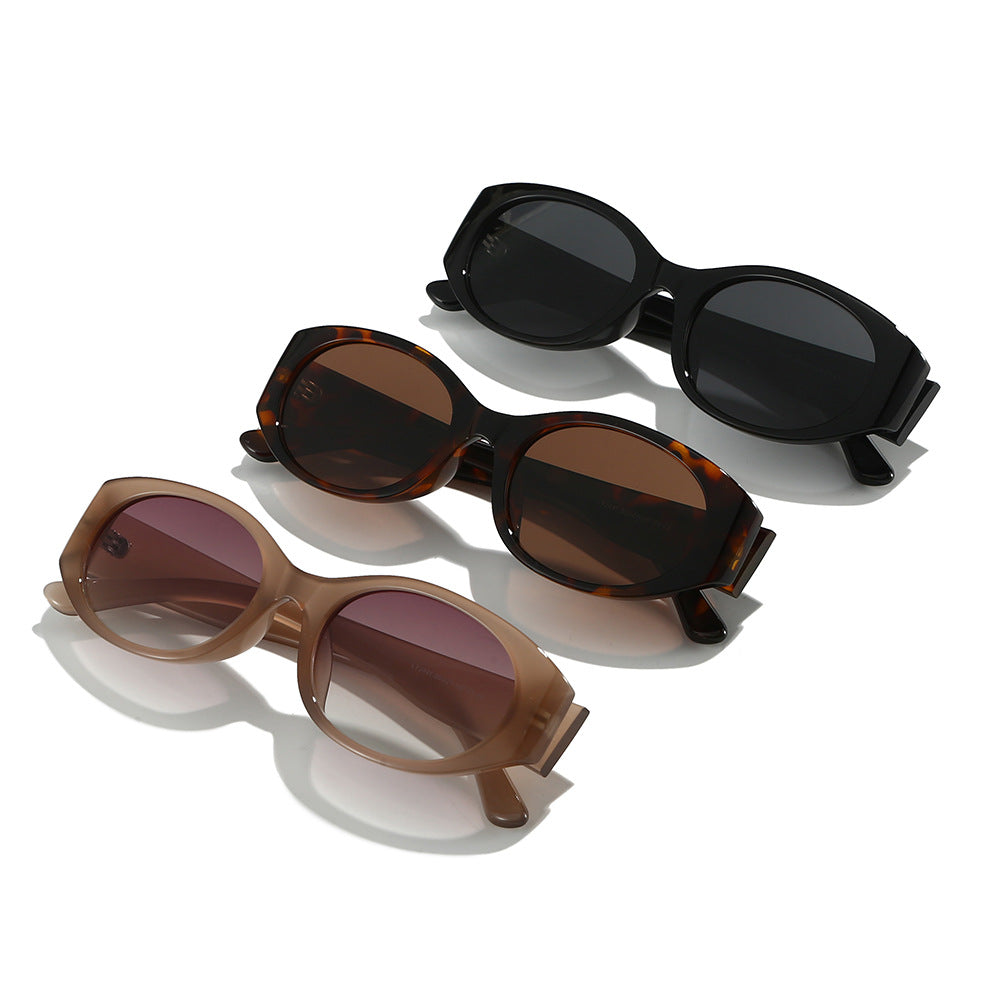 Damen modische Sonnenbrille mit geschwungenem Design und eleganter Form Karnz