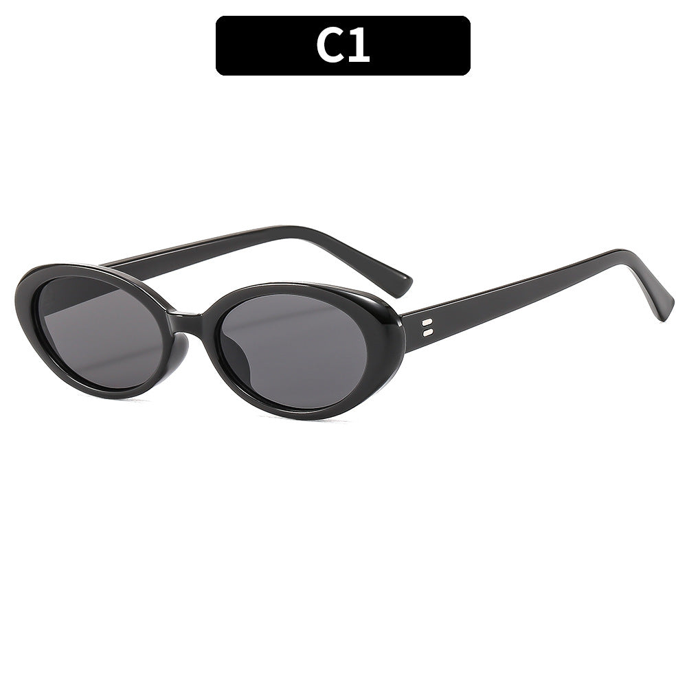 Zeitloser Look Stilvolle Oval Sonnenbrille