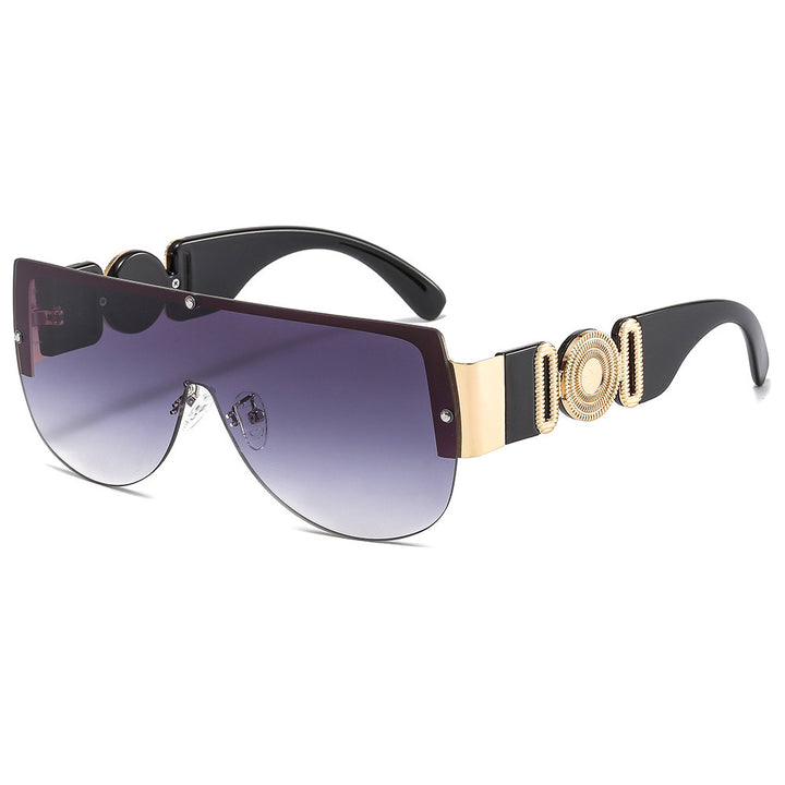 Damen oversized Sonnenbrille mit luxuriösem Goldakzent Karnz