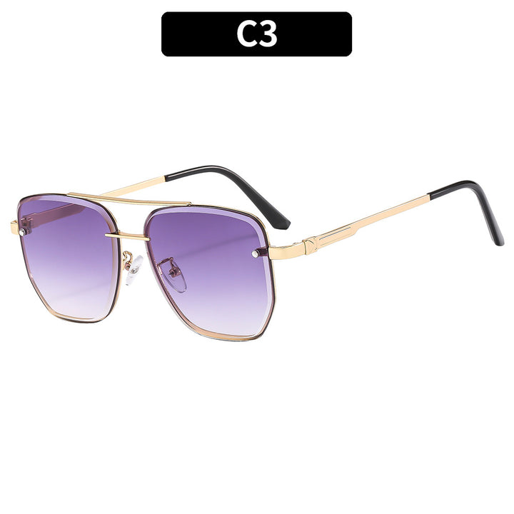 Hexagonale Metallrahmen-Sonnenbrille