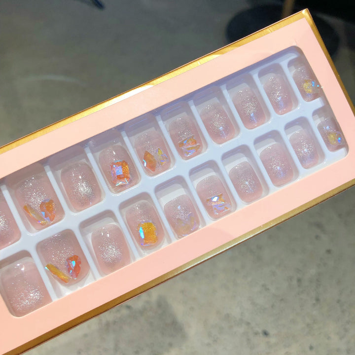 Funkelnd Glitzernd Press-On Nagelset Karnz
