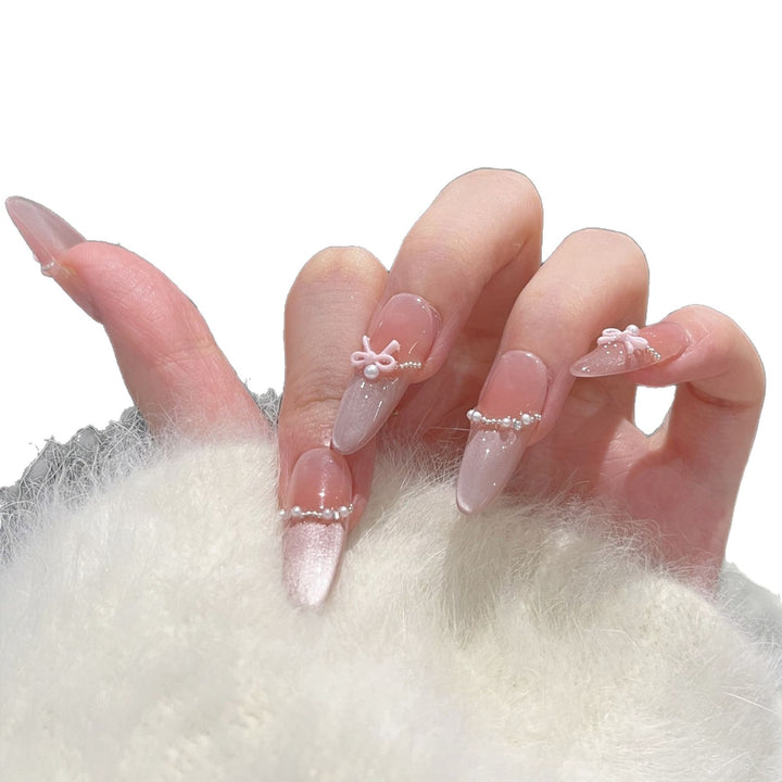 Elegante dekorative Stiletto Press-On Nägel Karnz