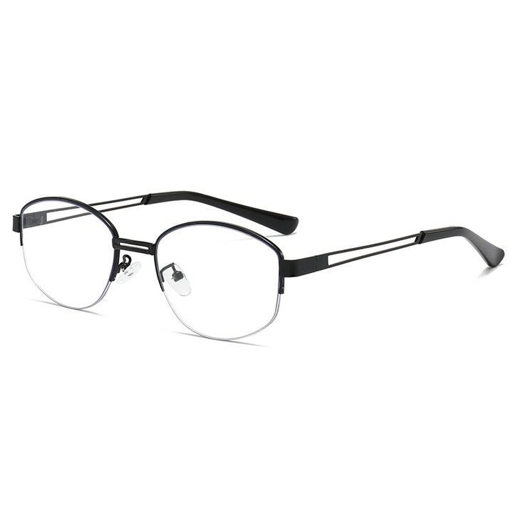 Damen modische Brille mit modernem Metallrahmen Karnz