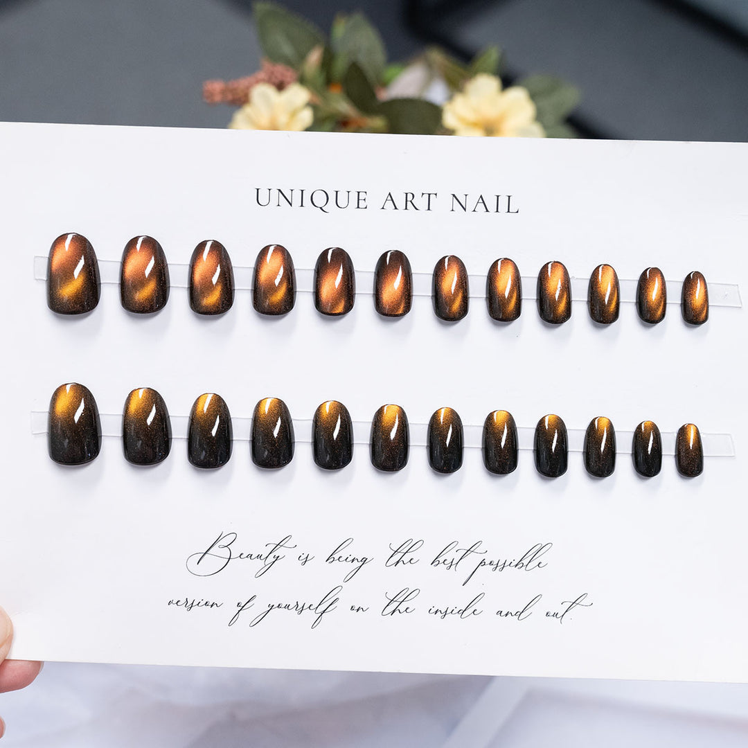Glänzendes, langanhaltendes Press-On-Nagelset