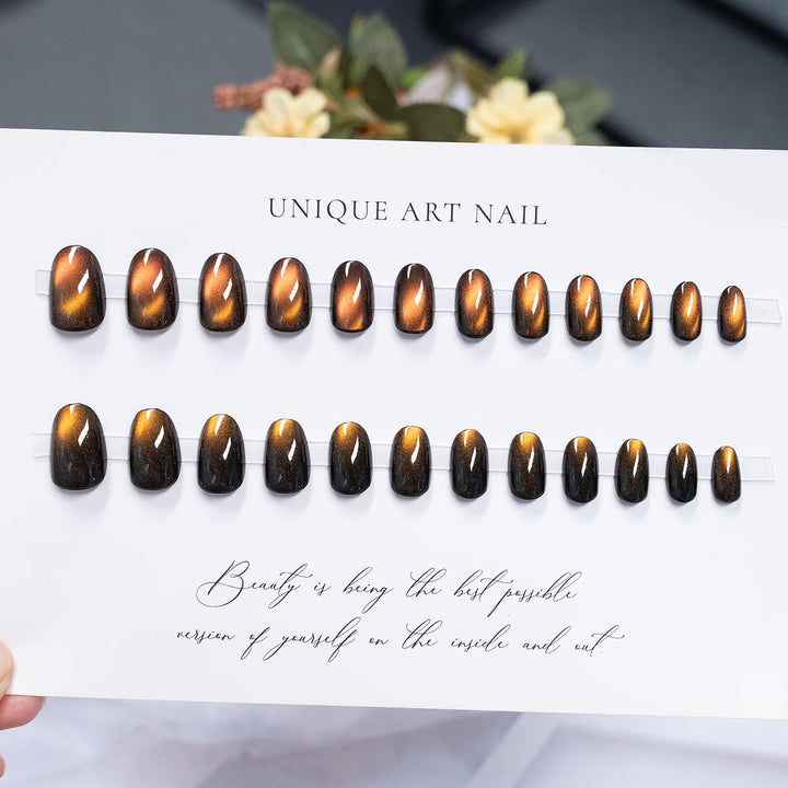Glänzendes, langanhaltendes Press-On-Nagelset