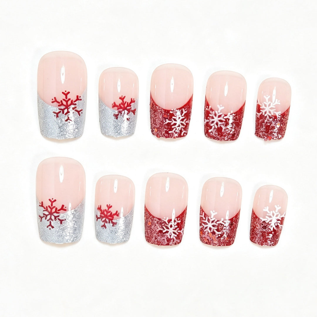 Saisonale Schneeflocken-Nagelkunst-Wraps Karnz