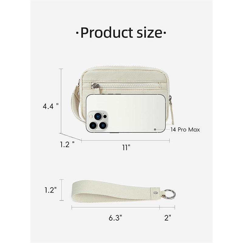 Praktische Handgelenktasche mit Reißverschlussfächern Karnz