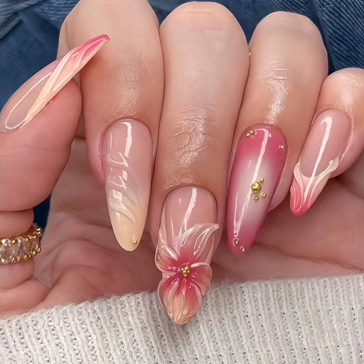 Dekorativer Press-On Nagelset Karnz