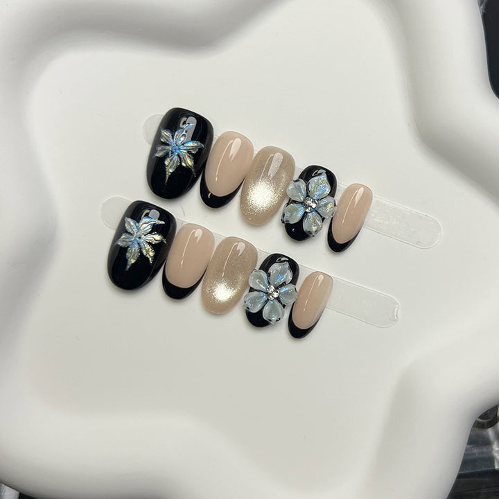 Blumen 3D Press-On Nagelkunst Set