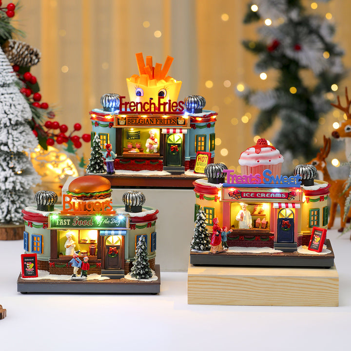 Dekorative LED-Eiscreme-Shop-Figurine Karnz