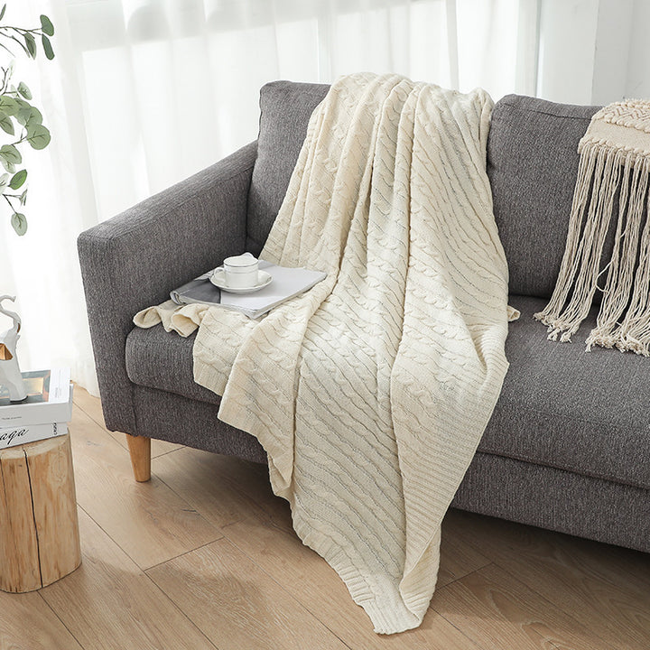 Home Gemütliche Strickdecke