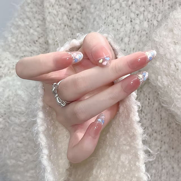 Premium Glitzernde Press-On Nagelerweiterungen Karnz