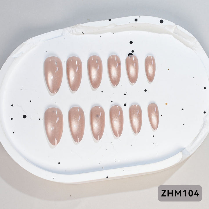 Künstlerisches Press-On-Nagelset mit Kirschblütenmuster Karnz
