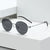 Damen runde Sonnenbrille mit leichtem Metallrahmen und gradienten Gläsern Karnz