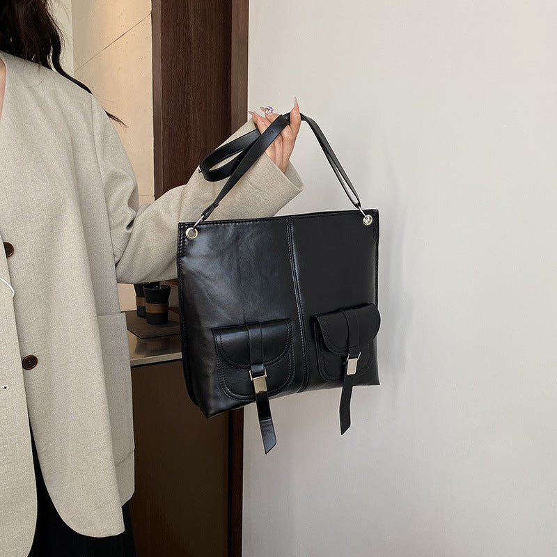Moderne Strukturierte Schultertasche Karnz