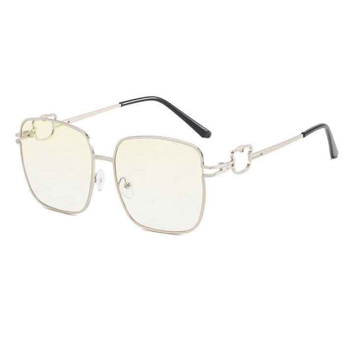 Damen modische quadratische Brille mit einzigartigen Akzenten Karnz