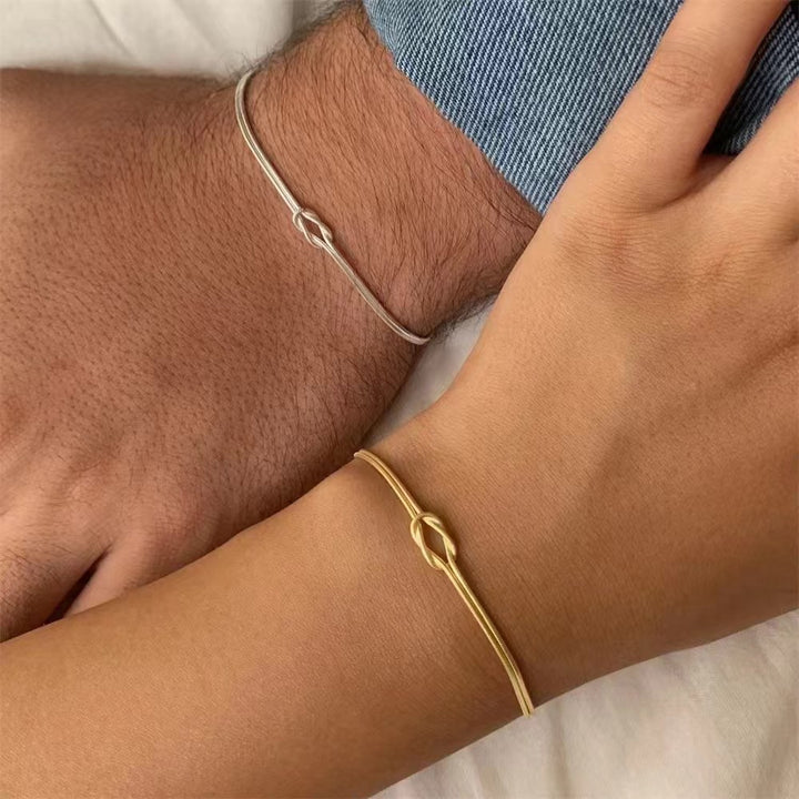 Elegante Doppelstrang-Knotenarmband Karnz
