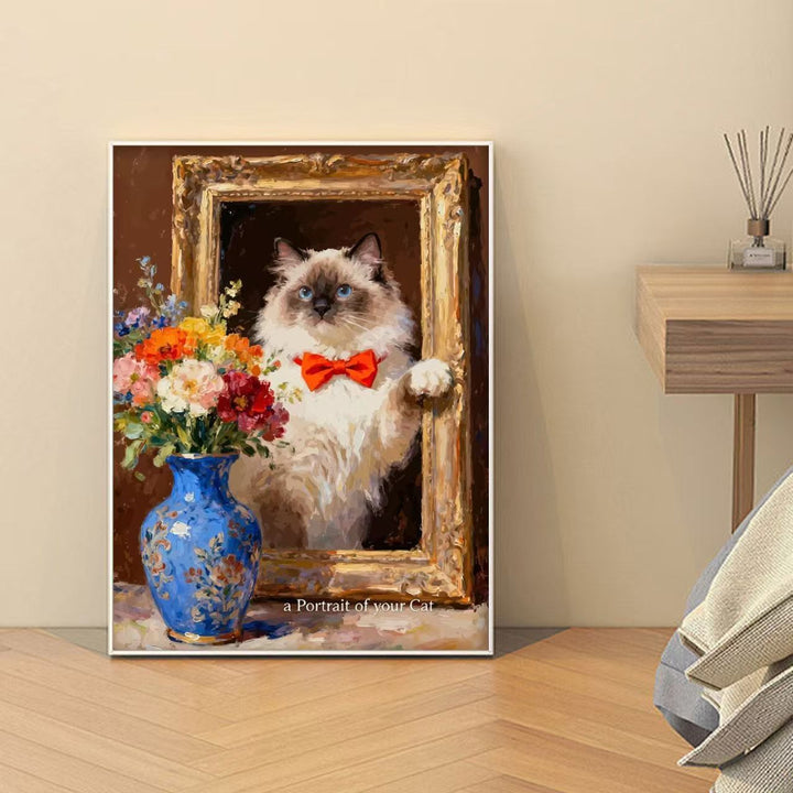 Dekorative katzenmotivierte Kunstdruck Karnz
