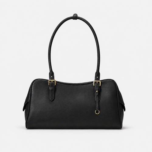 Klassische Strukturierte Lederhandtasche
