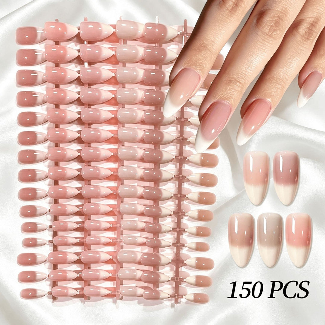 Entfernbares Press-On-Nagelset mit französischem Spitzen Design Karnz