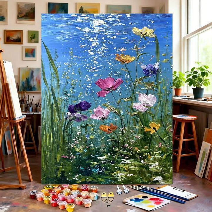 Florale Kunstleinwand Karnz