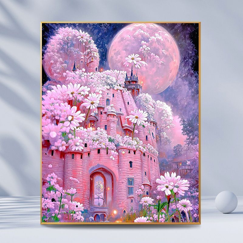 Fantasy Castle Landschaft Leinwand Kunst Karnz