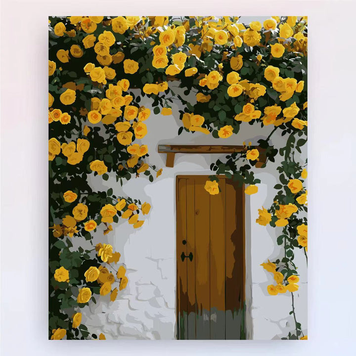 Zeitgenössischer Lotus-Blumen-Canvas-Kunstdruck Karnz