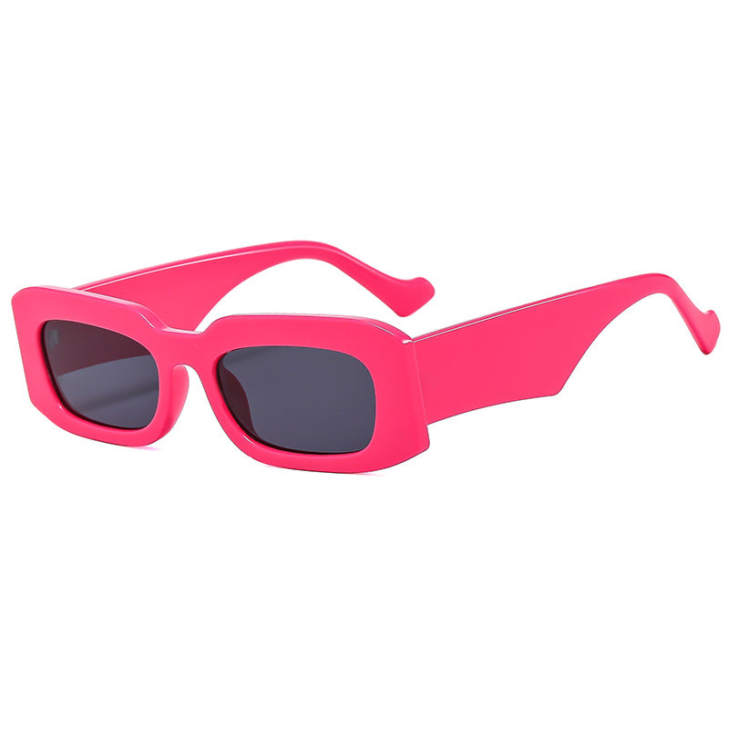 Damen modische quadratische Sonnenbrille mit breitem Rahmen und UV-Schutz Karnz