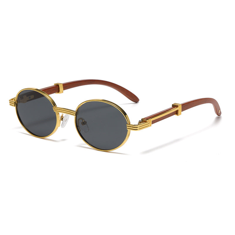 Damen Vintage-Style Sonnenbrille mit Holz-Innengestell Karnz