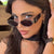 Damen geometrische Sonnenbrille mit modischem Design und UV-Schutz Karnz