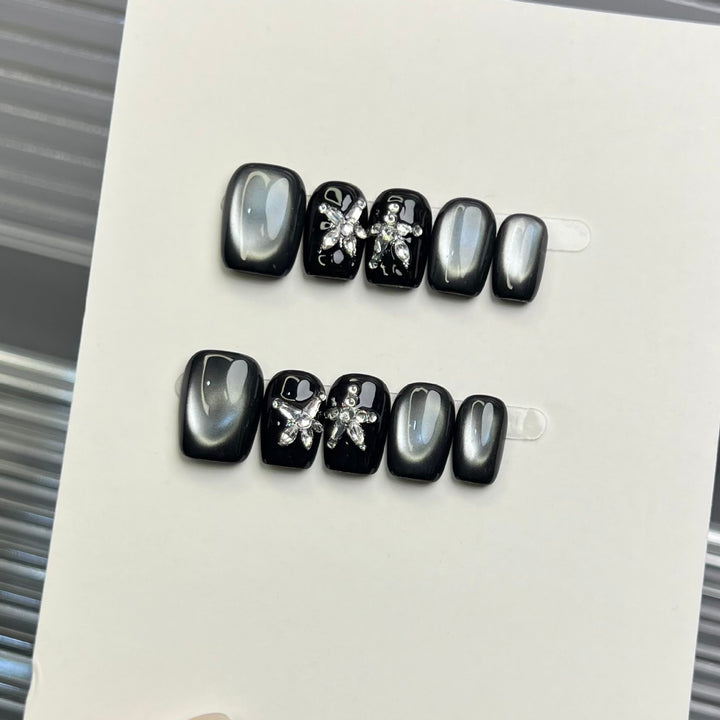 Funkelndes Dekoratives Press-On Nagelset