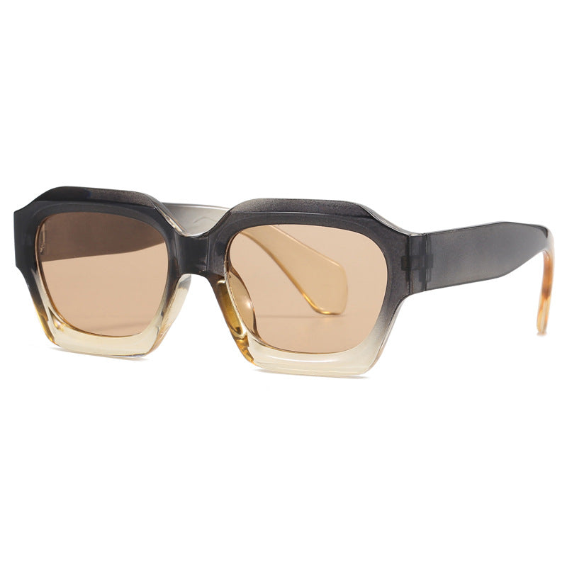 Damen modische geometrische Oversized-Sonnenbrille Karnz