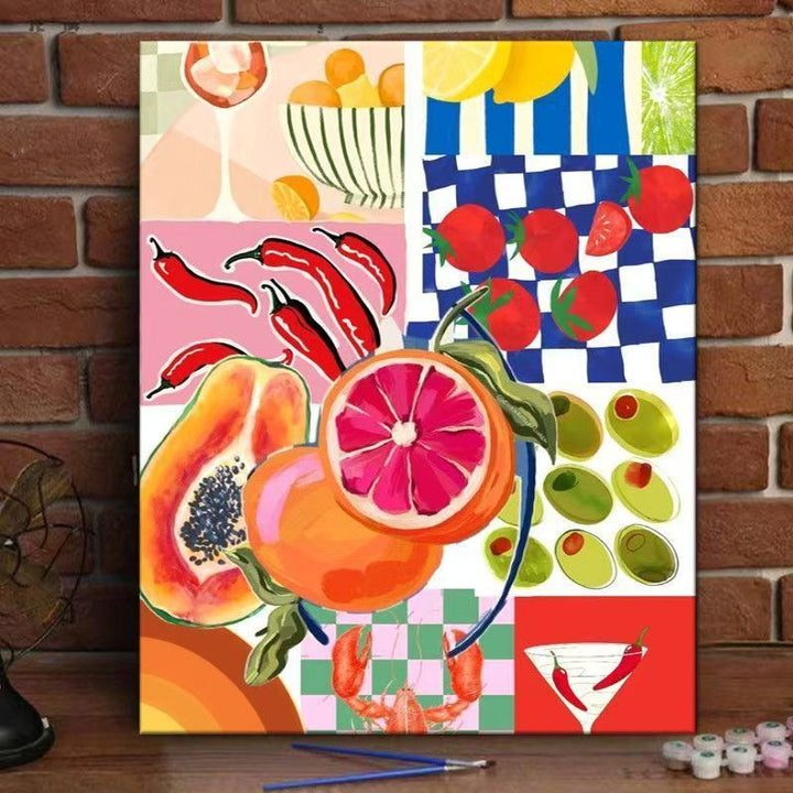 Pfirsichblüte dekorativer Leinwand-Kunstdruck Karnz