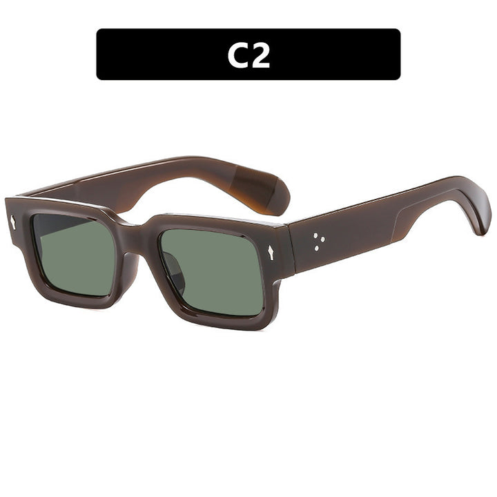 Damen modische quadratische Sonnenbrille im auffälligen Schildpatt-Design Karnz