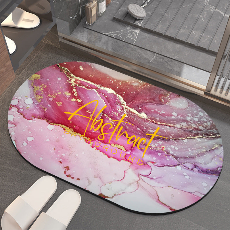 Luxuriöse Abstract Marmor Badematte Karnz