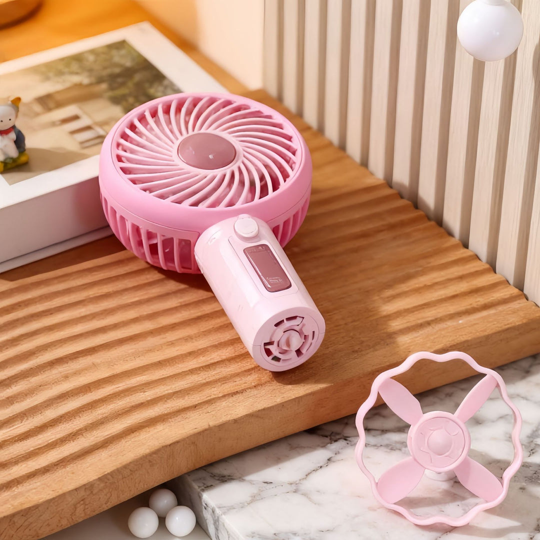Damen Tragbarer Handventilator mit flexibler Neigungsverstellung und stufenloser Geschwindigkeitsregelung Karnz