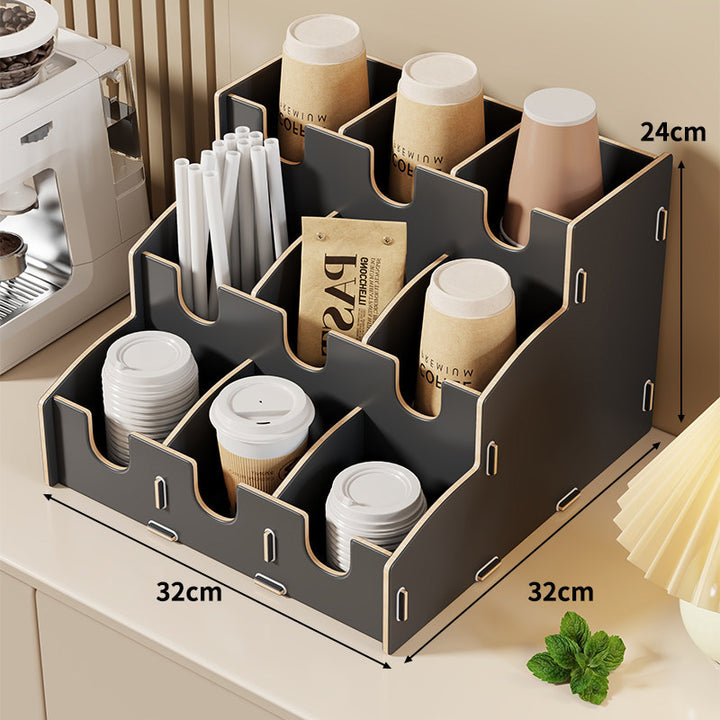Mehrstufiger Küchenarbeitsplatz Kaffee-Station Organizer mit modularen Trennwänden