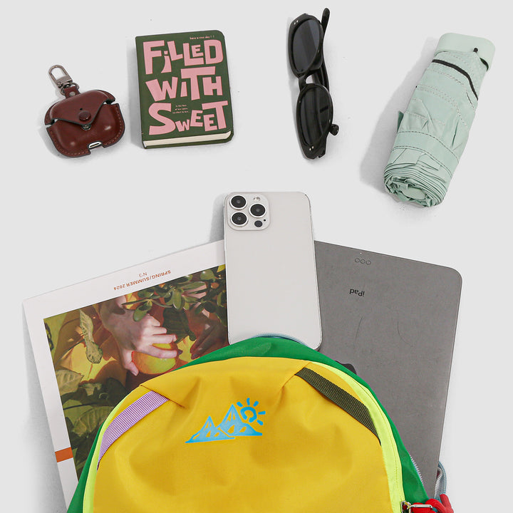 Multifunktionaler bunter Rucksack