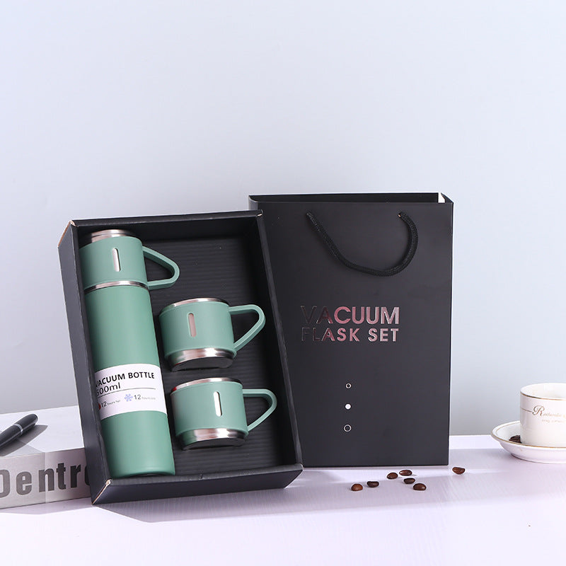 Damen Thermoset mit Kaffeetassen und Isolierflasche Karnz