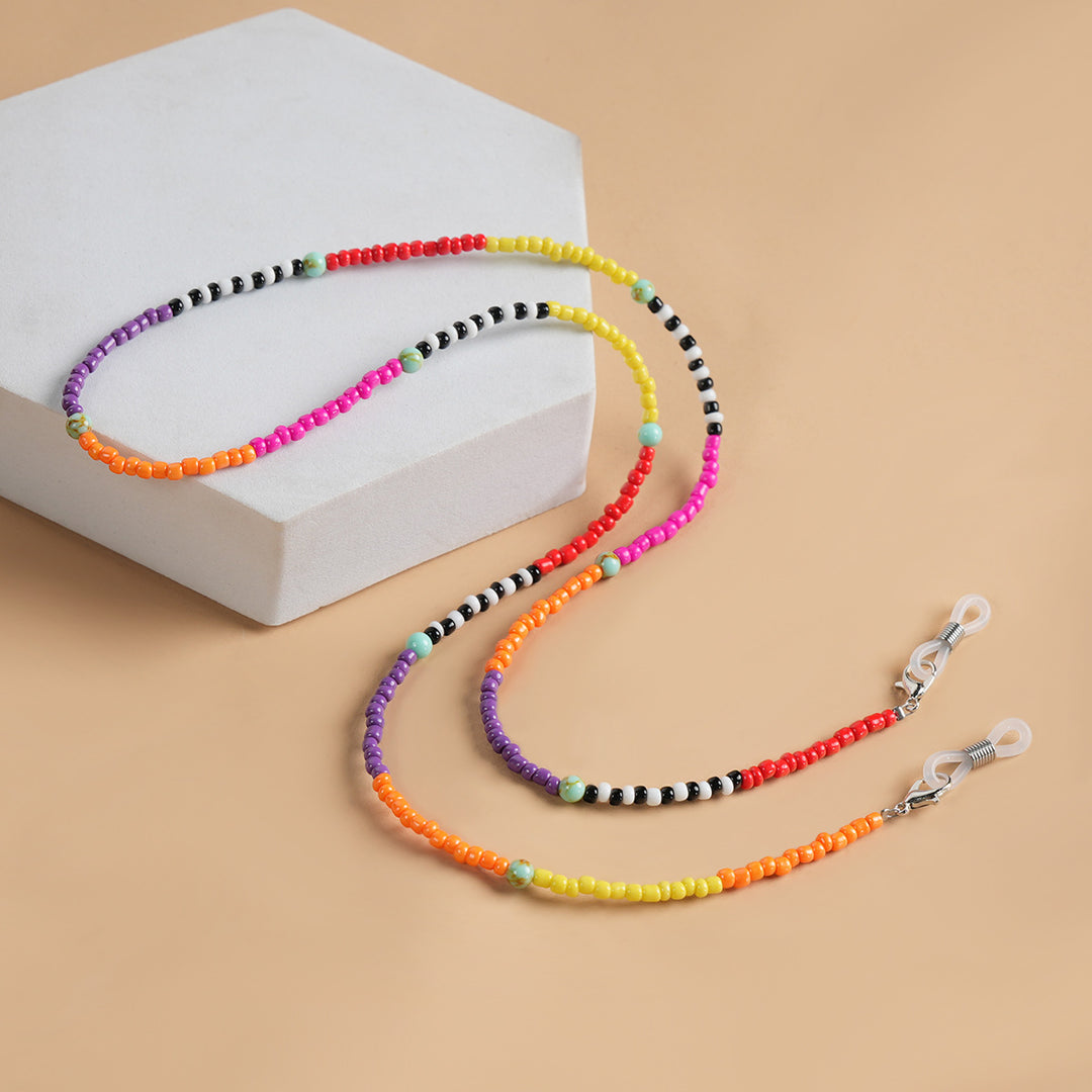 Bunte handgefertigte Perlen-Brillenband Karnz