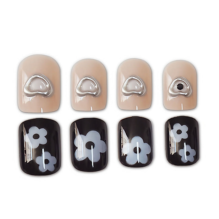 Künstlerische Herz-inspirierte Nagelkunstverlängerungen Karnz