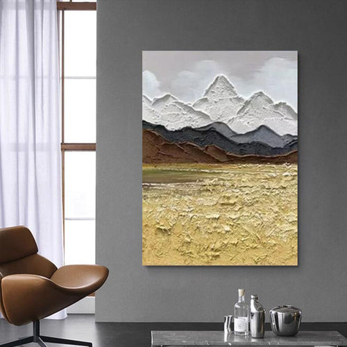 Zeitgenössische texturierte Berglandschaft Kunstwerk