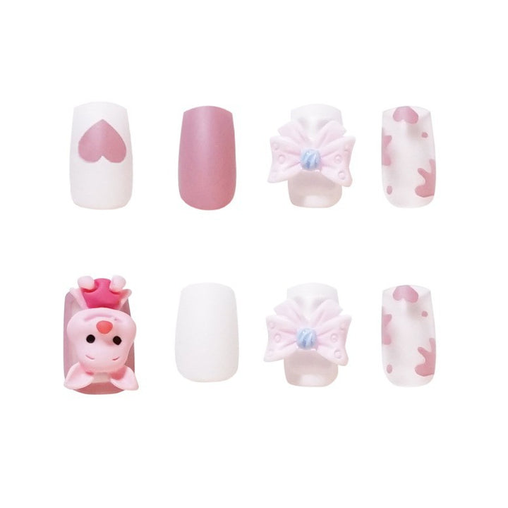 Künstliche Nagelkunst mit verspieltem Tier-Design Karnz