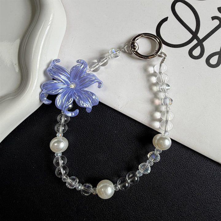 Elegante Blumen-inspirierte Perlen-Schlüsselanhänger Karnz