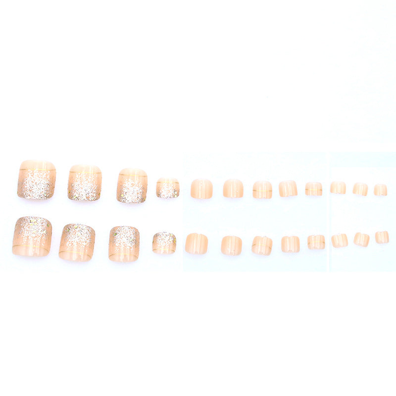Dekorative Glitter Pediküre Nagelkunst Karnz