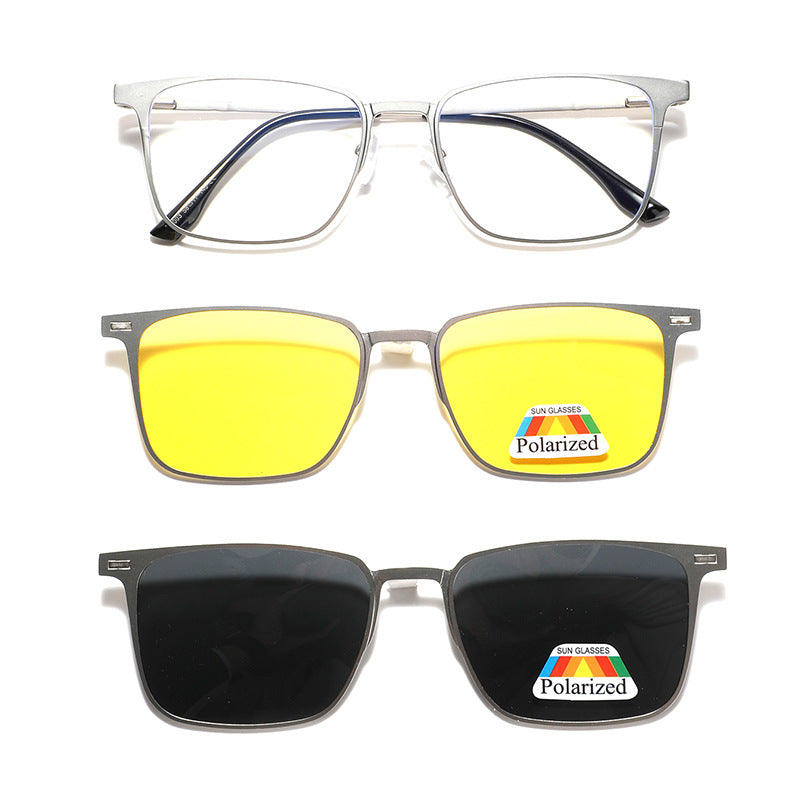 Damen modische Sonnenbrille mit wechselbaren polarisierenden Gläsern Karnz