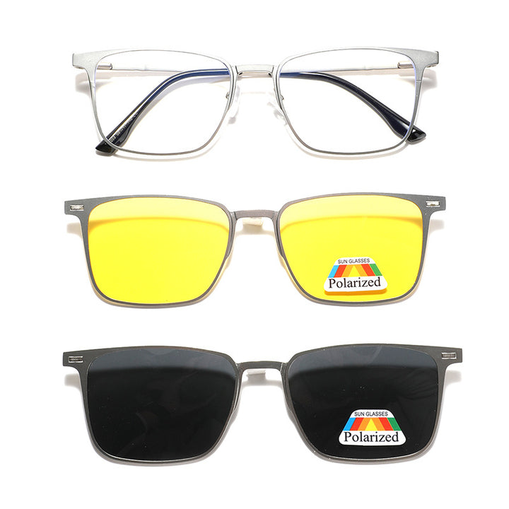 Damen modische Sonnenbrille mit wechselbaren polarisierenden Gläsern Karnz