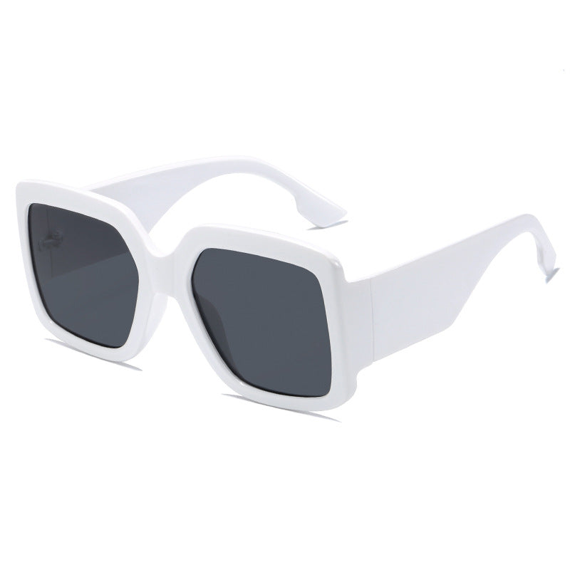 Damen moderne quadratische Sonnenbrille mit verspiegelten Gläsern Karnz
