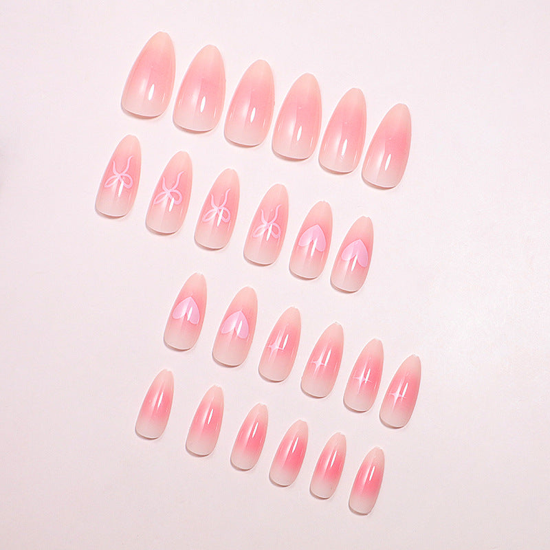 Künstlerisches Ombre Press-On Nagelset Karnz