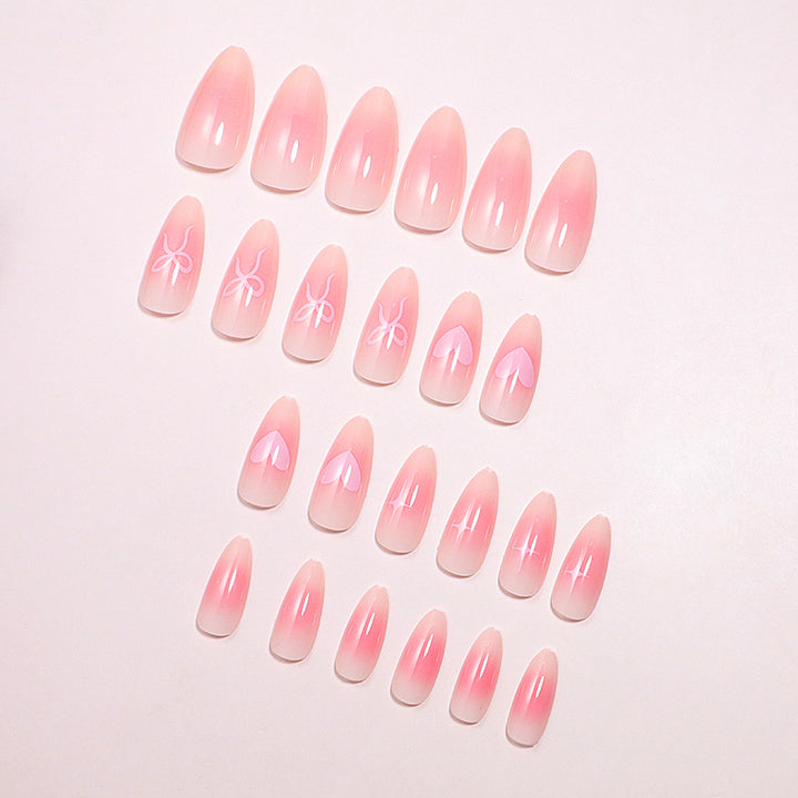 Künstlerisches Ombre Press-On Nagelset Karnz